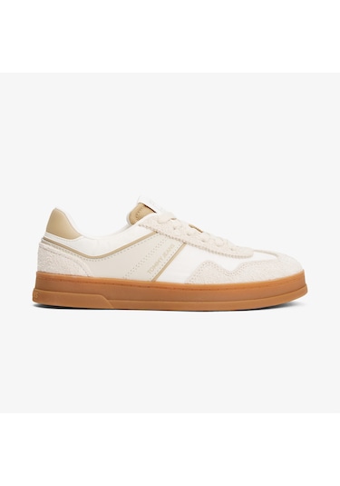 Tommy Hilfiger Greenwich Mix Media Kadın Bej Sneaker En0en02730 Bej