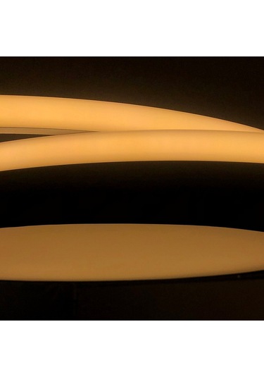 Tavan Led Avize Birmingham Salto Plafonyer 40cm Siyah - Sarı