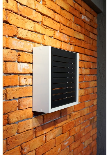 Modem Saklama Kutusu Sürgülü Yukarı Açılır 35 X 35 Çizgili Siyah