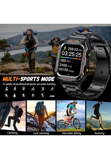 Myinkai 2025 Yeni Spor Akıllı Saat (İthalatçı Garantili) Bluetooth Konuşma Led El Siyah