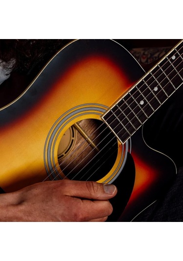 Maxword Mcg-750sb Yüksek Kaliteli Ağaç Ekolayzerli Elektro Akustik Gitar Full Set
