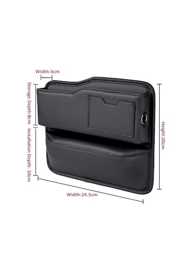 Ulzyvf Araç Kolçak Organizatörü - Pu Deri Çok Amaçlı Depolama Çözümü