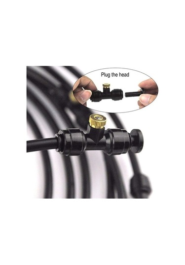 Açık Hava Sisleme Fanı Kiti Fan Sprey Halkası Sprey Borusu Sisleme Fanı Soğutucu Su Soğutmalı Patio Abd Standart Arayüzü 7256 Renkli