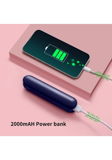 Xuweiwei Yeni Yaz Taşınabilir Koyu Mavi El Feneri Katlanabilir Kolay Taşıma Düşük Gürültü Güçlü Rüzgarlı Mini Fener