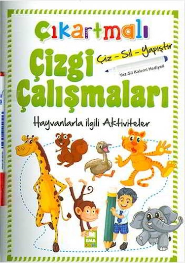 Ema Çıkartmalı Çizgi Çalışm.-hayvanlar/emaçocuk