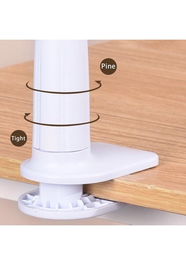 Cep Telefonu Tutucu Dönme 360 Derece Başucu Tablet Desteği Tembel Telefon Braketi Sabit Stand Kelepçe Boyun Yorgunluğu Beyaz