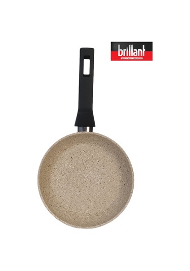 Brillant Lüks Granit 20 Cm Tava Yanmaz Yapışmaz Tava Krem