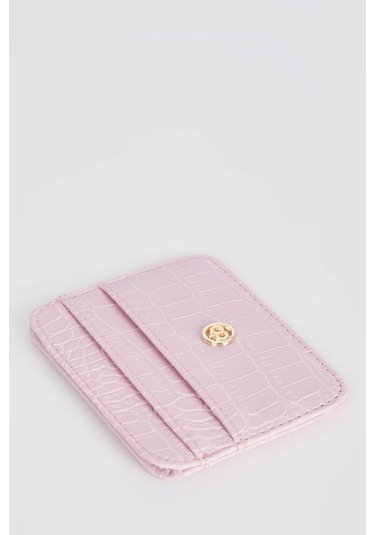 Defacto Kadın Suni Deri Croco Kartlık W2526AZNSPN3 Pembe