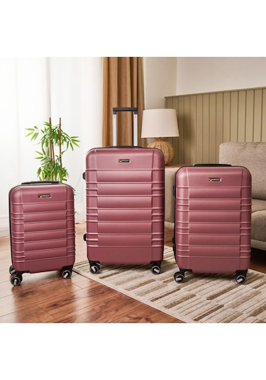 Hoffmanns Travel Star Büyük Boy Abs Valiz - Gülkurusu - 76x52x30 Cm Gülkurusu