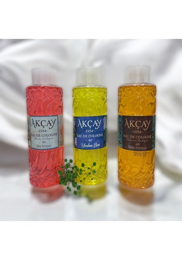 Akçay Paris + Unutma Beni + Tütün Kolonyası Pet Şişe 3 x 400 ML