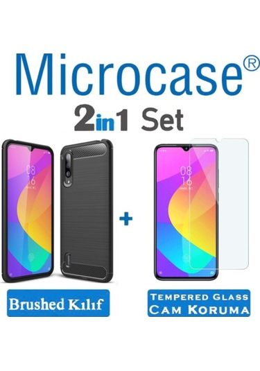 Xiaomi Mi Cc9E - Mi A3 Brushed Carbon Kilif + Cam (Seç) 369202428