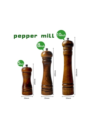 Cbtx Klasik Ahşap Baharat Değirmeni