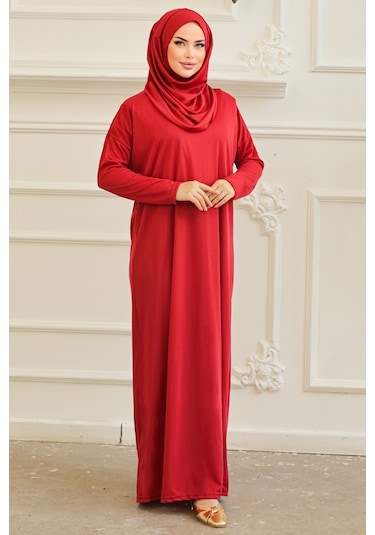 Tek Parça Namaz Elbisesi 796 - Kırmızı