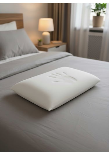 Standart Ortopedik %100 Visco Yastık Yıkanabilir Kılıf Çantalı 60x40x15cm Beyaz