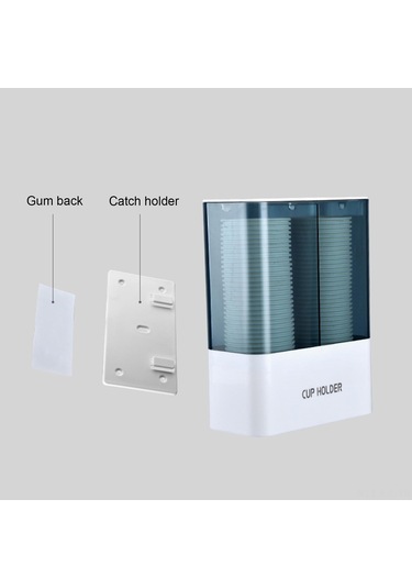 Gajeena Duvar Tipi Otomatik Bardak Alıcı - Tek Kullandım Bardak Rafı, Ev Kullanıma Uygun, Pratik Ve Dayanıklı Beyaz Model Diğer