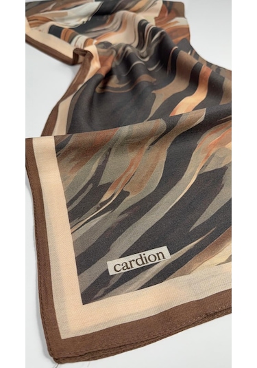 Cardion Pamuk İpek Şal - 70 X 180 - 06302 Kahverengi
