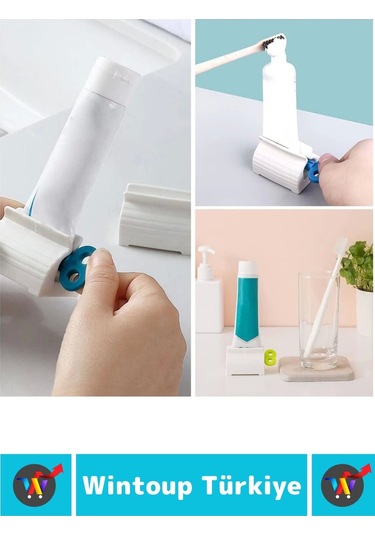 Premium Yüksek Kaliteli Kompakt Banyo Seyahat Çevirme Kollu Diş Macunu Sıkacağı Çok Renkli