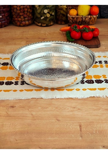 Modabakir Bakır Kalaylı Derin Fırın Tepsisi 30 Cm Model:2233rt Gümüş
