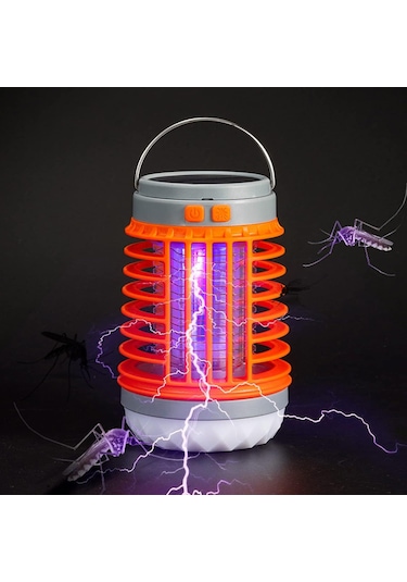 Dianziye Güneş Enerjili Dış Mekan Kovucu Işığı - Usb Şarjlı, Su Geçirmez, Zarfı Az Gürültülü, El Tutan Kamping Feneri Turuncu W890-1