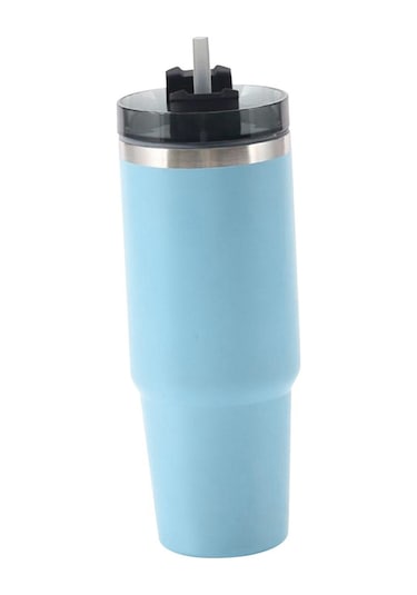 Suntek Magideal Hasır Ve Kapaklı Su Bardakları Paslanmaz Çelik Mavi-30oz