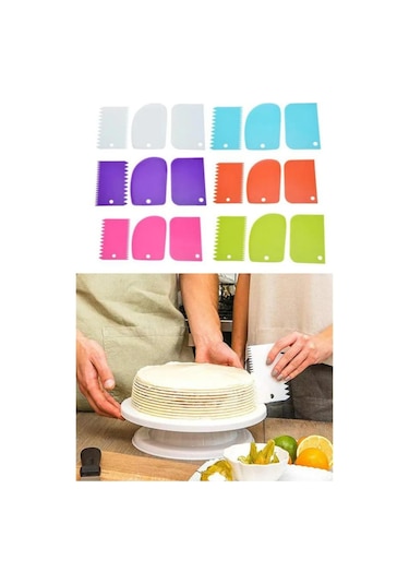 Yayke 3lü Set Hamur Kesme Ve Kazıma Şekillendirici Aparatı