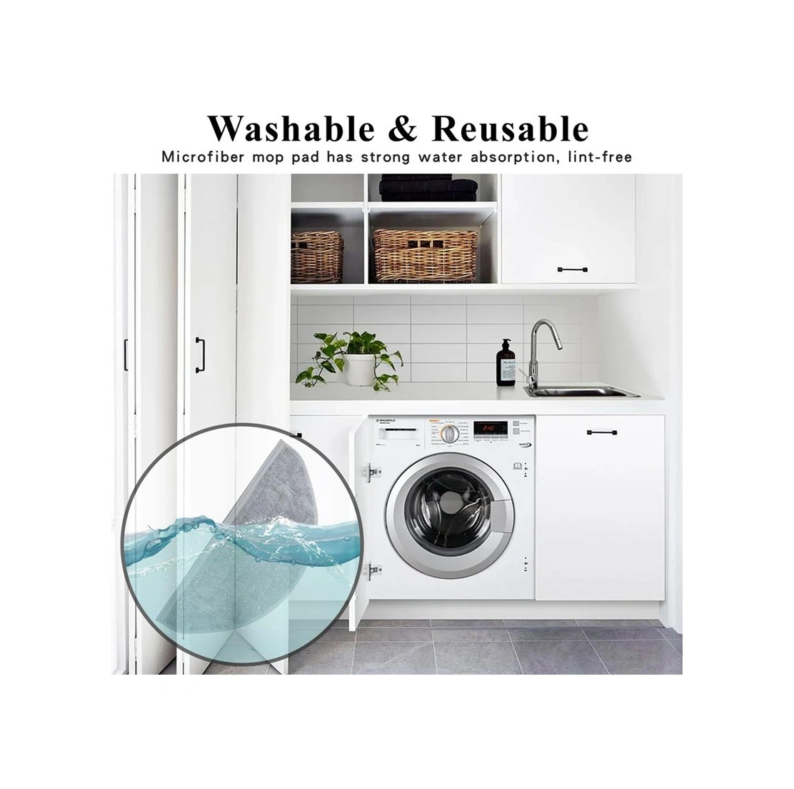 Amigaelegant Roborock S8 Pro Ultra Yeniden Kullanılabilir Mikrofiber Pedler İçin 8 Adet Paspas Bezi