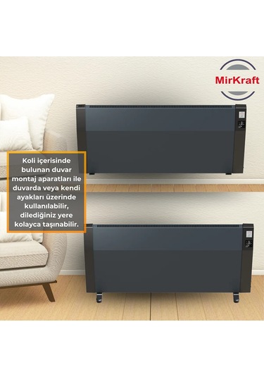 Mirkraft Econ 110 Antrasit Dijital Konvektör Isıtıcı