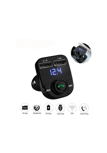 Araç Fm Transmitter 5.0 Bluetooth Araç Kiti Usb Mp3 Sd Kart Flash Için Uygun Çakmaklık Girişli