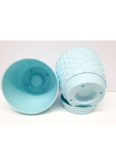 Omnipazar So-kap4 Kapadokya Dekoratif Plastik Saksı 5 Litre No 4 Mocha