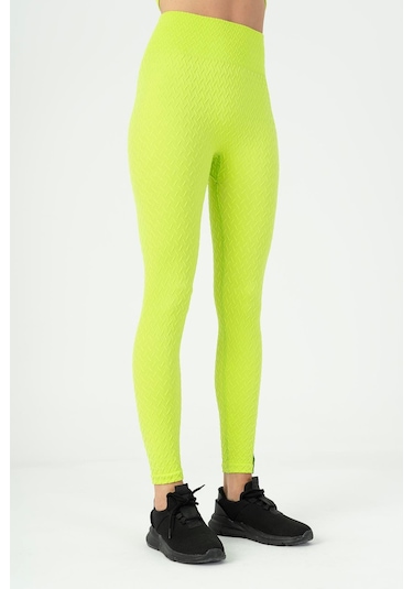 Maraton Active Slimfit Kadın Koşu Neon Yeşil Tayt 812093 Neon Yeşil