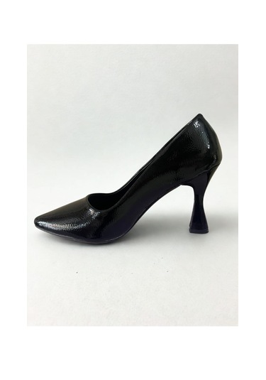 Siyah Kırışık Rugan Stiletto Siyah Kırışık Rugan