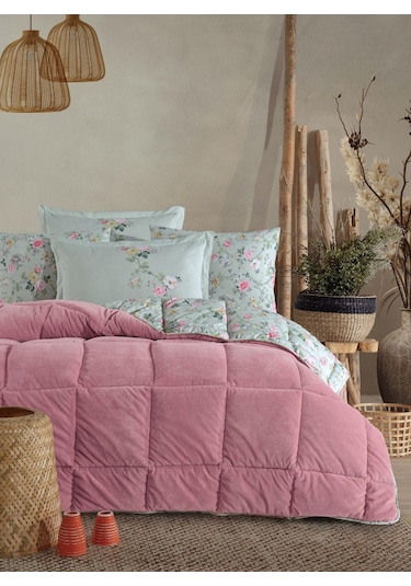 Clasy Wellsoft Çift Kişilik Çift Taraflı Uyku Seti Elara Pembe