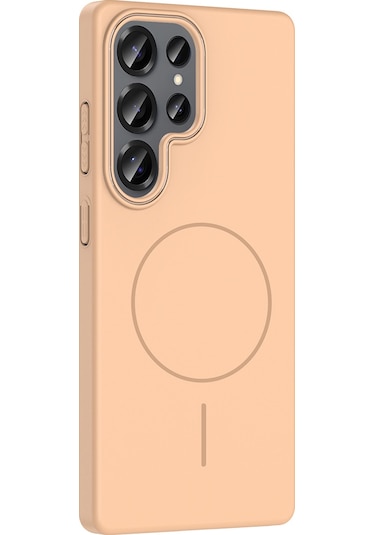 Adige Samsung Galaxy S25 Ultra Uyumlu Kılıf Ruby Magsafe Şarj Özellikli Pudra