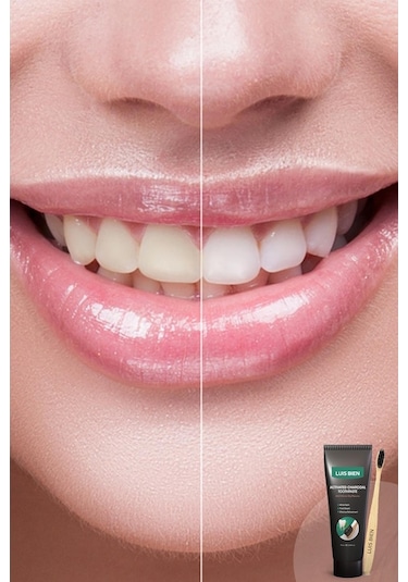 Luis Bien Aktif Karbon Diş Beyazlatma ve Temizleme Macunu 75 ML + Bambu Diş Fırçası