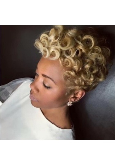 Qingmipy "26cm Kısa Dalgalı Peruk - Isıya Dayanıklı Saç Eklentisi, Günlük Ve Parti Kullanımı İçin" Diğer