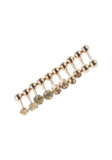 Suntek 5 Pairs 16g Kulak Çıtçıt Küpe Erkekler Altın-gül Altın