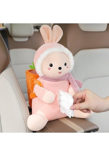 Createtech Tutucu Tavşan Suntek Magideal Kutusu, Doku Çöp Can Araba Karikatürlü Nv Çok Renkli