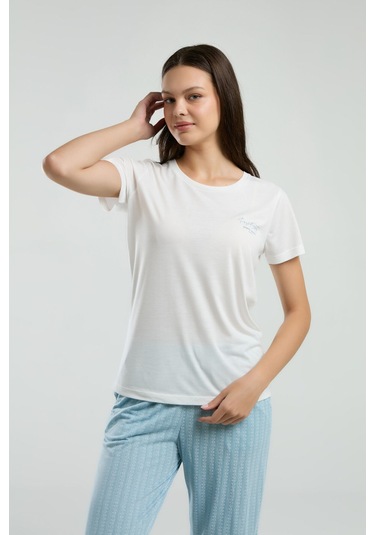 Pierre Cardin Kadın Beyaz Pijama Takımı Pc8997-s-v2 Beyaz