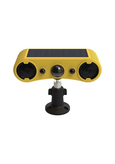 Mufunye Güneş Enerjili Hayvan Kovucu N911w Sarı: İki Dalga Sensörlü, Akşam/gündüz Ses-ışık Alarmı, Yaban Domuzu, Tilki Vb. Engelle Destek Aparatıyla