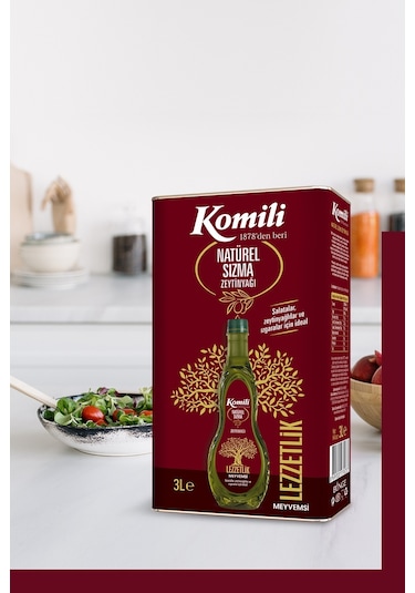 Komili Lezzetlik Meyvemsi Natürel Sızma Zeytinyağı 3 L