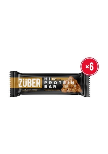 Züber Yer Fıstığı Ezmeli Hi Protein Bar 6 x 45 G