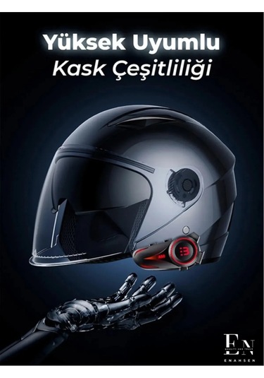 Motosiklet İntercom Seti Yeni Sürüm Bluetooth V5.3 Rgb Kask Kulaklığı