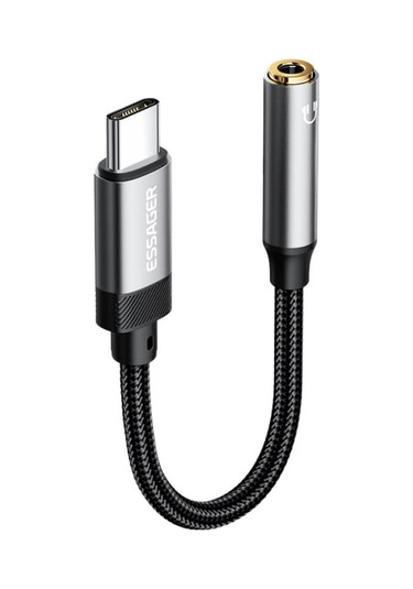 Essager 15cm Type C To 3.5mm Aux Kulaklık Ses Dönüştürücü Adaptör, Hifi Ses Destekli Aux Çevirici
