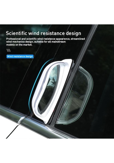 Siyah B Sütunu Kör Nokta Aynası Araç Dikiz Aynası Geniş Açılı Arka Koltuk Yardımcı Gözlem Aynası Güvenlik Sürüş 1pc