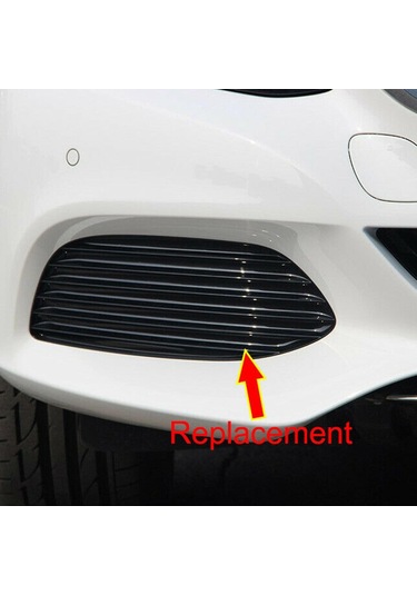 Youmex Mercedes-benz C-class W205 Siyah Sis Farı Koruma Çerçevesi - 2015-2017 Model Uyumlu