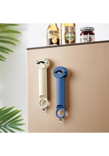 Reedark Magneetik Çekirdekli Genişletilebilir Cam Açıcı - Çelik Kapak, Bira Ve Konserve Açma Aleti Mavi Renk Mavi