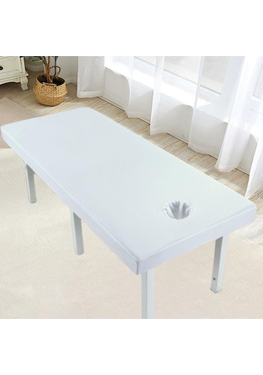 Homyl Masaj Tablo Sayfası Konforlu Kayma Yumuşak Doku Beyaz-60x185cm