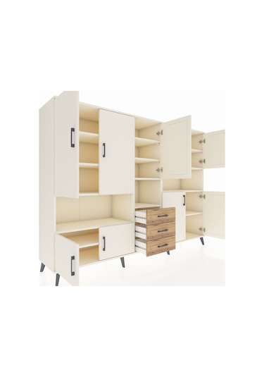 Hyperion Dolap 13 Raflı 3 Çekmeceli 9 Kapaklı 220x44x163 Aytaşı-a Aytaşı-aytaşı/çam