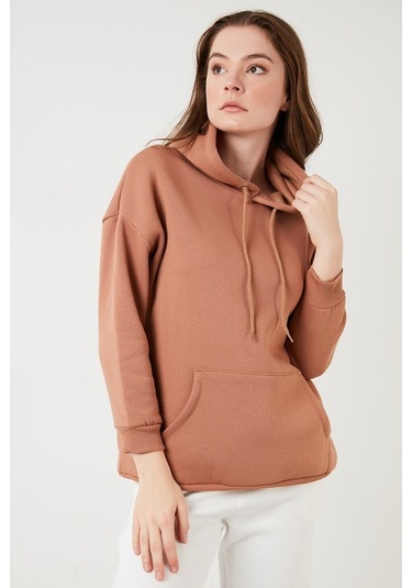 Lela Regular Fit Pamuklu Kapüşonlu Yaka Şardonlu Kışlık Bayan Sweat 5863854 Bisküvi Lela Regular Fit Pamuklu Kapüşonlu Yaka Şardonlu Kışlık Bayan Sweat 5863854 Bisküvi