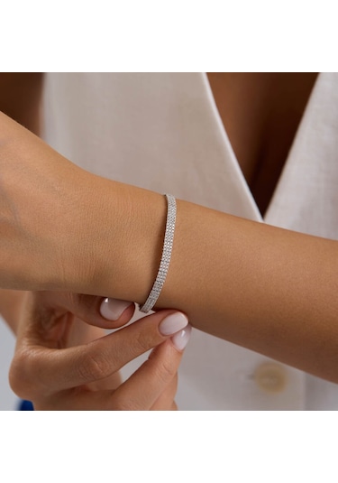 Su Yolu Set Beyaz Altın Üç Sıra T14336